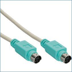 Kabllo PS2 InLine 13332G, PS2 mashkull me PS2 mashkull, 2 metra, gri