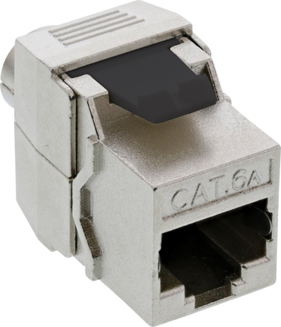 Modul rrjeti InLine RJ45 Keystone Jack, Cat6a, Snap In, i bardhë