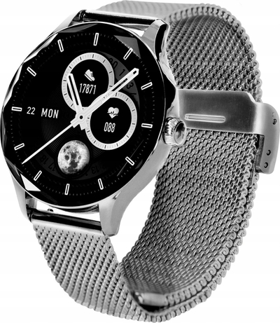 Smartwatch për gra Garett Viva Silver, AMOLED, Bluetooth, argjendtë