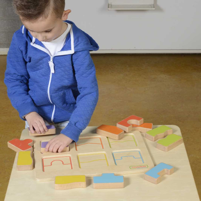 Puzzle druri Masterkidz Shape, 12 copa, për zhvillim motorik, shumëngjyrësh