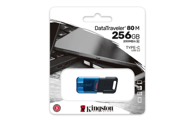 USB мемориски стик Kingston DataTraveler 80, 256GB, USB-C 3.2, сив