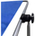 Shezlong plazhi palos me rrota, 112x62x90 cm, me tendë, blu