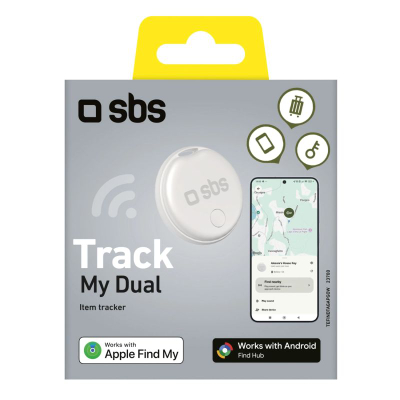 GPS tracker SBS Tracker, Bluetooth, Apple Find My Android, i bardhë