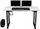 Tavolinë gaming ULTRADESK UPLIFT, 160 x 116 x 75 cm, rregullim lartësie, e bardhë e zezë