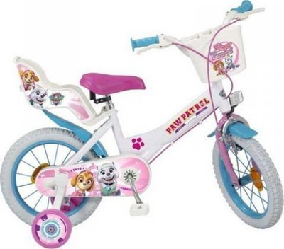 Biçikletë për kalamoj TOIMSA TOI1481 Paw Patrol, 14", me rrota ndihmëse, e bardhë