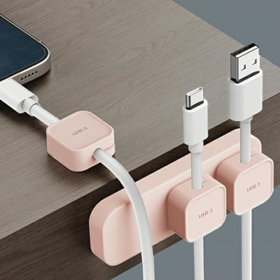 Organizues kabllosh Uniq Pod Mag, me bazë magnetike, rozë blush