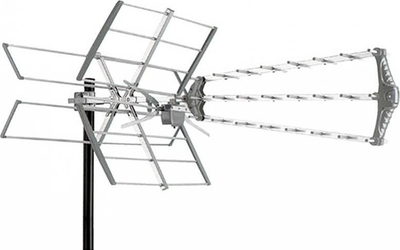 Antena jashtme Fuba DAT 903 Combo, UHF VHF HD, me filtër 5G LTE, ngjyrë argjendtë