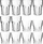 Set gotash për pije, 12 copë, 250ml dhe 360ml, transparente