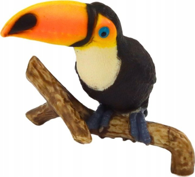 Figurinë për koleksion Lean Toys Animals of the World Toucan, 4 cm, shumëngjyrëshe