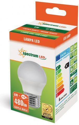 Llambë Spectrum, LED, E-27, 230V, 6W, 10 / 5,000, e bardhë