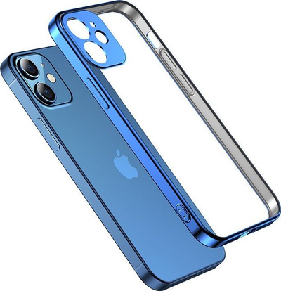 Kapak telefoni Joyroom New Beauty JR-BP741 për iPhone 12 mini, shumë i hollë, i tejdukshëm, me kornizë metalike, i zi