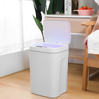 Kosh plehrash i zgjuar Mozos LJT01, 16L, me sensor infra të kuq, i bardhë