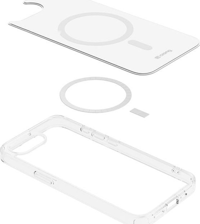 Калјоф телефон Crong Clear Mag Cover, за iPhone 16e, MagSafe, транспарентен
