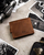 Set portofol dhe varëse çelësash Peterson Leather For Him, lëkurë natyrale, RFID Blocking, kognak