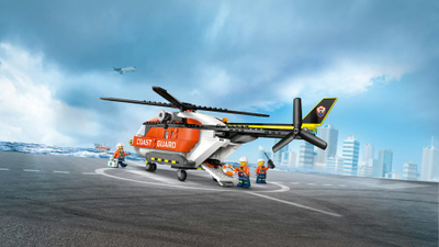 Set ndërtimi LEGO City Coast Guard Helicopter 60503, helikopter shpëtimi, për kalamaj