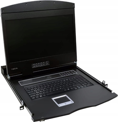 Konsolë rack KVM LogiLink LC902GE, 18.5", 1366x768, e zezë