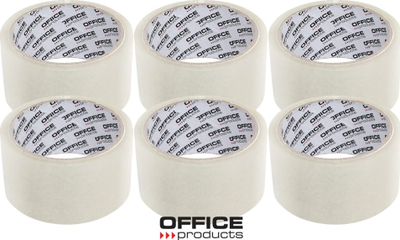 Леплива лента Office Products Hot-Melt, 48 mm, сет 6 парчиња, проѕирна