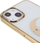Mbrojtëse telefoni Kingxbar Moon Swarovski për iPhone 13 Pro, plastike, e tejdukshme, me të artë