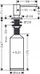 Dozator enësh Hansgrohe A41, sipërmbushje nga lart, 500ml, i zi mat