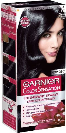 Bojë flokësh Garnier Color Sensation 1.0 Onyx Black, e zezë e thellë