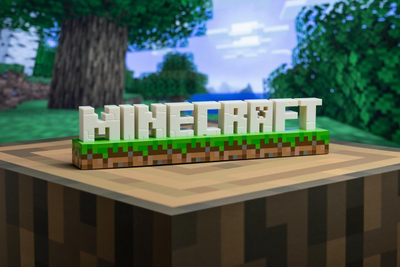 Lampë nate Paladone Minecraft Logo PP8759MCF, LED, USB, shumëngjyrëshe