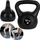 Kettlebell Rebel Active, 12kg, bazë e rrafshët, ngjyrë e zezë