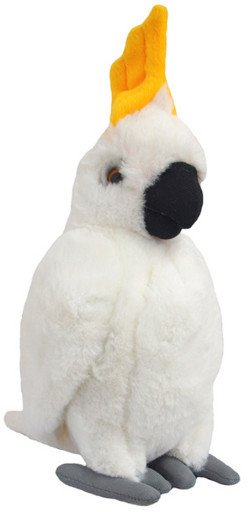 Lodër pelushi Beppe White Cockatoo, 22cm, e bardhë