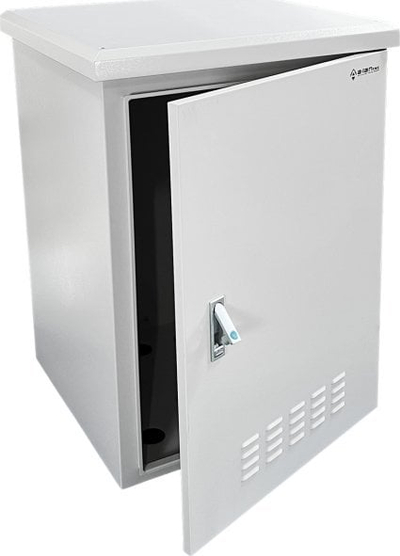 Kabinet muri i jashtëm Alantec 19" 18U, 600x600, 4 dalje kabllosh, gri