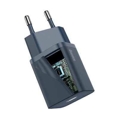 Karikues Baseus Super Si CCSUP-B03, 1x USB-C 3A, me kabllo, blu i errët