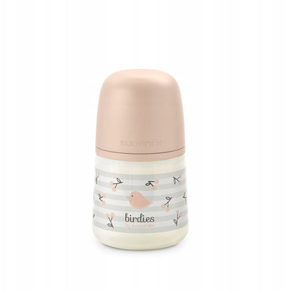 Biberon Suavinex Birdies, 150 ml, rrjedhje e ngadaltë, rozë