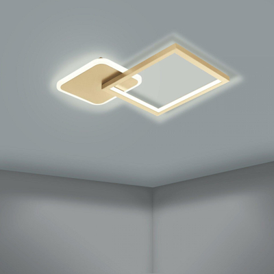 Llampë tavani EGLO Gafares LED, 33 cm, me pult CCT, ngjyrë ari