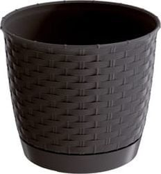 Vazo lulesh Prosperplast Ratolla, diametër 16.5cm, polipropilen, kafe umbra