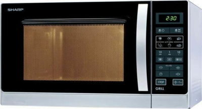 Mikrovalë me grill Sharp R-742 INW, kombinim, ngjyrë silver metallic