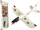 Lodër avion LEAN TOYS, polisterol, 48cm, i bardhë