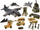 Set lojrash me ushtarë Special Forces Military Base, aeroplan transportues, makina dhe figura, shumëngjyrësh