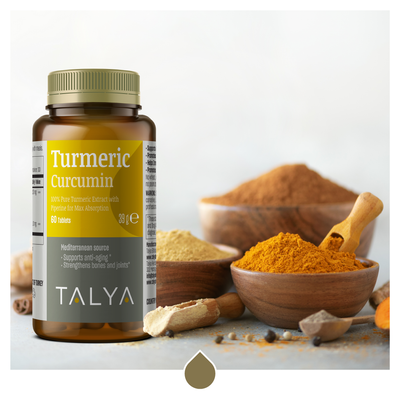 Suplemente TALYA Herbal Turmeric Curcumin, 1120 mg, 60 kapsula