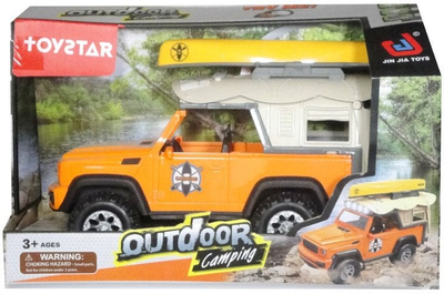 Lodër makinë xhip me kajak Off Road Car Camping, set lojërash, shumëngjyrësh