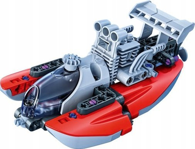 Set konstruktues Clementoni Mechanics Laboratory Motorboat, lodër me mësim, për kalamaj