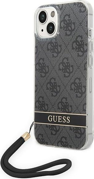 Mbajtëse telefoni Guess 4G Print Strap për iPhone 14 Plus 6.7", hardcase, e zezë