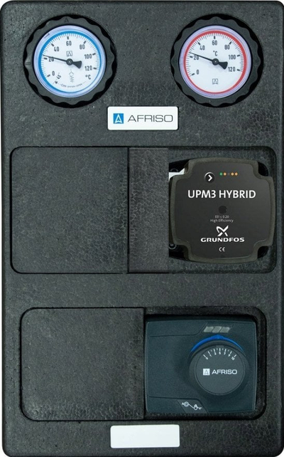 Set pompash ngrohje Afriso PrimoTherm, distributor KSV 2 qarqe, pompë Grundfos