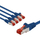 Kabllo rrjeti Goobay Patch Cable CAT6, set me 5 copë, 5 m, blu