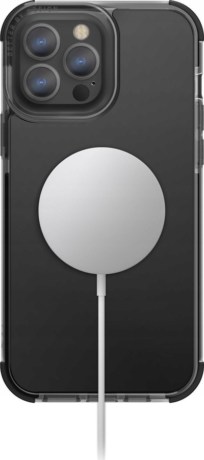 Kllëf telefoni Uniq Combat Magclick për iPhone 15 Pro Max 6.7", ShockSorb, i shkon MagSafe-it, ngjyrë e zezë karbon