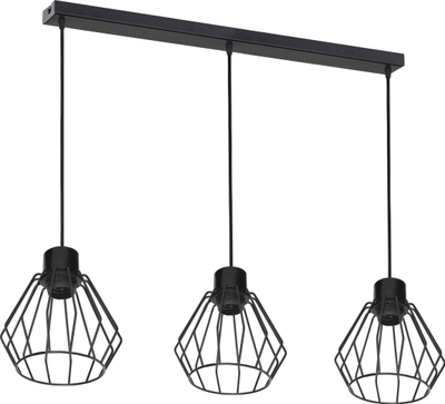 Lampë varese Pino Pendant, 3x60W, sokël E27, e zezë