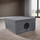 Kuti organizuese GREY Medium Box, 48x36x19 cm, me dritare transparente, gri