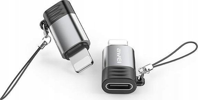 Адаптер Awei A11 USB-C во Lightning, 2.4A, сив