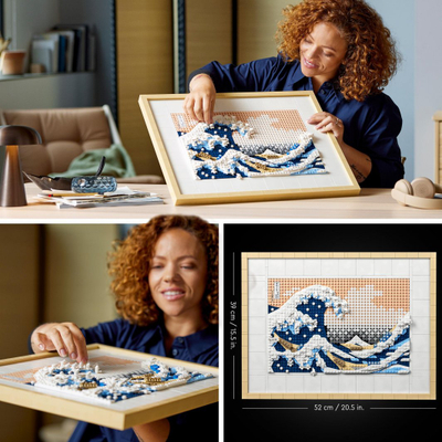 Poster muri me “Hokusai – Vala e Madhe”, art japonez klasik, shumëngjyrësh