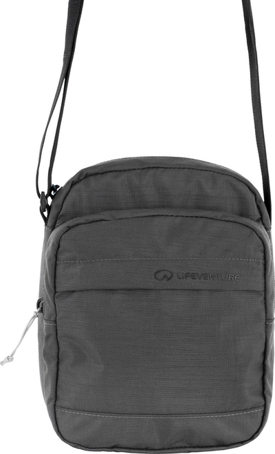 Çantë shpatulle Lifeventure RFID Shoulder Bag Pouch, material i ricikluar, gri