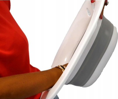 Bidet portabël Wellys Mobile and Foldable, palosës, për tualet, i bardhë