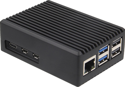 Kuti alumini për mini kompjuter ODS 739, për Raspberry Pi 5, e zezë