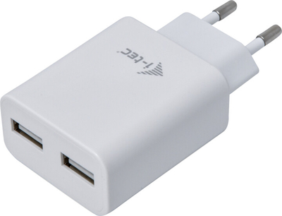 Karikues i-tec, 2x USB-A 2.4A, i bardhë